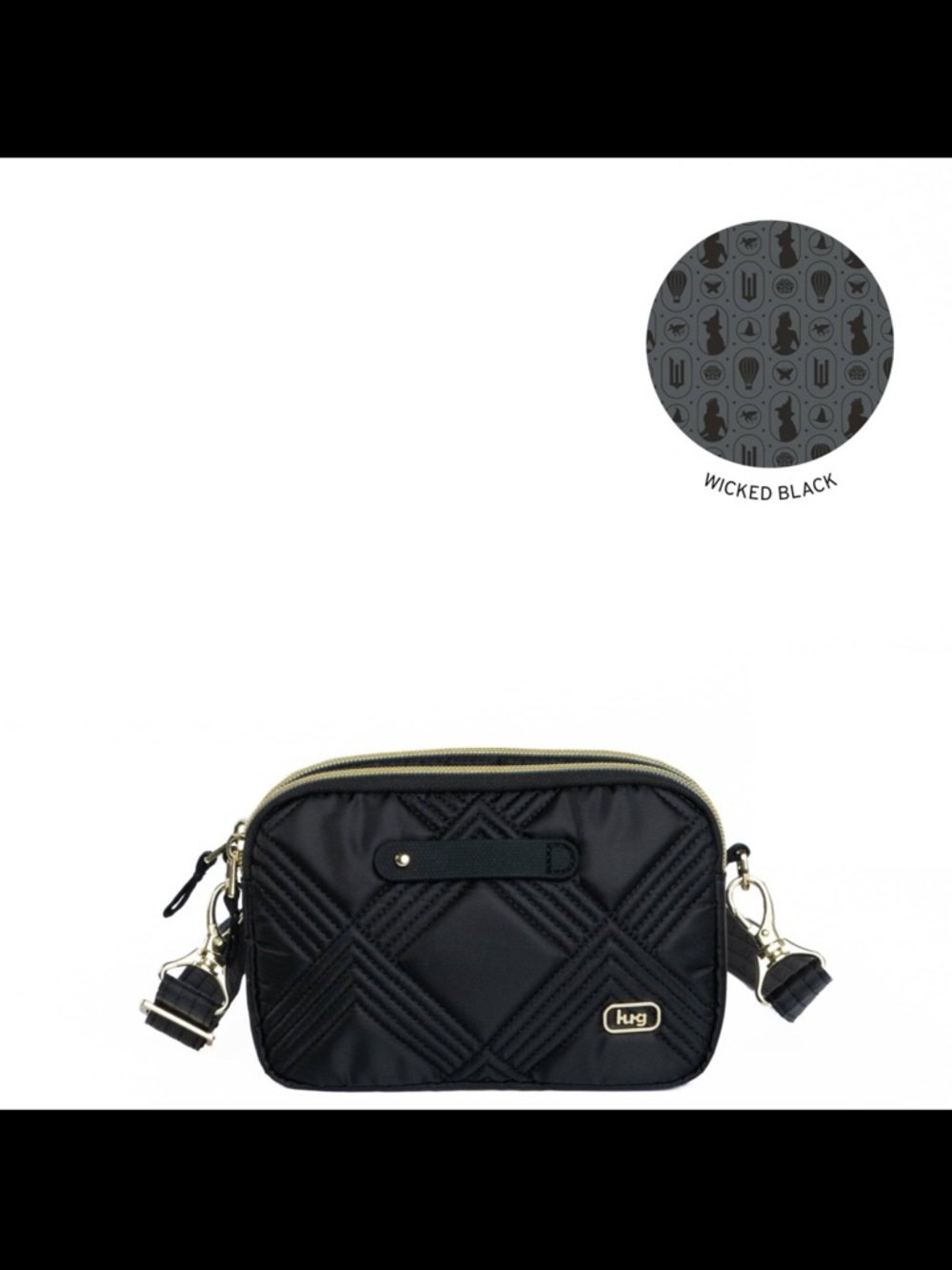 Lug Wicked Coupe 2 SE Convertible Crossbody Bag in Wicked Black~NEW with tags